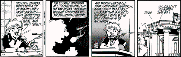 Doonesbury on Monday July 9, 1990 Comic Strip
