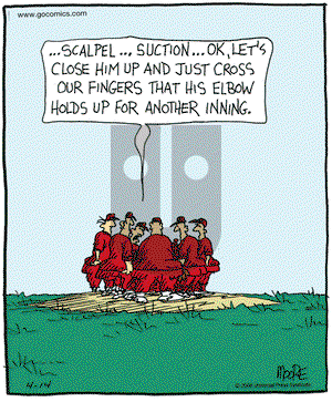 In the Bleachers on Monday April 14, 2008 Comic Strip
