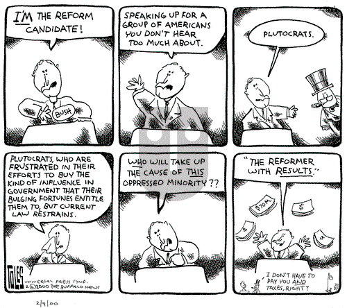 Tom Toles on Wednesday February 9, 2000 Comic Strip