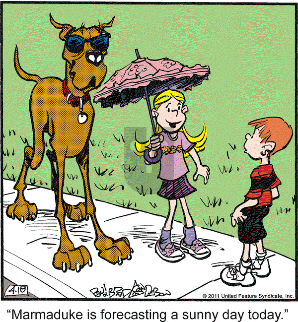 Marmaduke on Monday April 18, 2011 Comic Strip