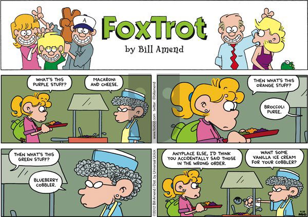 FoxTrot on Sunday April 29, 2012 Comic Strip
