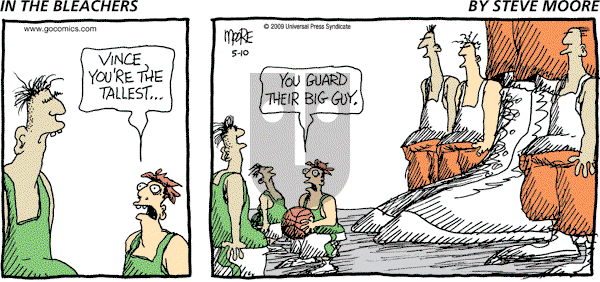 In the Bleachers on Sunday May 10, 2009 Comic Strip