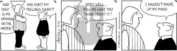 The Born Loser on Thursday November 12, 1998 Comic Strip