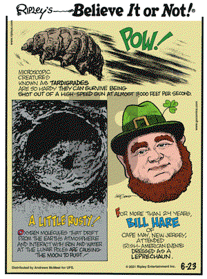 Ripley's Believe It or Not on Wednesday June 23, 2021 Comic Strip