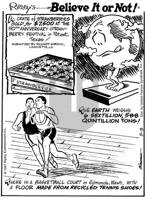 Ripley's Believe It or Not on Wednesday September 3, 1997 Comic Strip