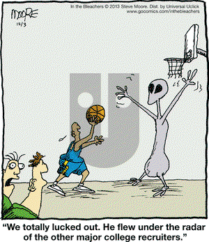 In the Bleachers on Tuesday December 3, 2013 Comic Strip