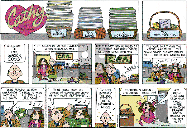 Cathy Classics - Sunday April 6, 2003 Comic Strip