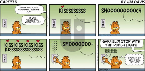 Garfield on Sunday April 2, 2017 Comic Strip