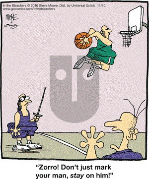 In the Bleachers on Thursday November 10, 2016 Comic Strip