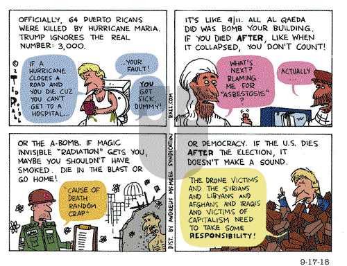 Ted Rall on Monday September 17, 2018 Comic Strip
