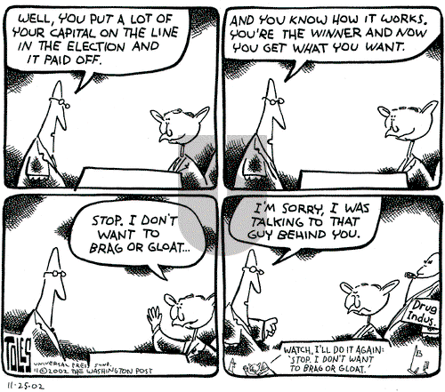 Tom Toles on Monday November 25, 2002 Comic Strip