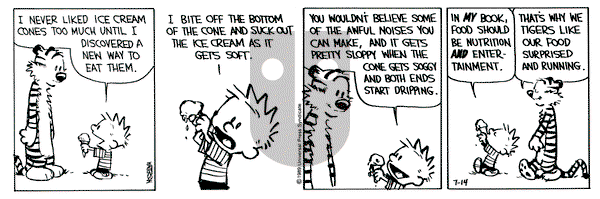 Calvin and Hobbes on Friday July 14, 1989 Comic Strip