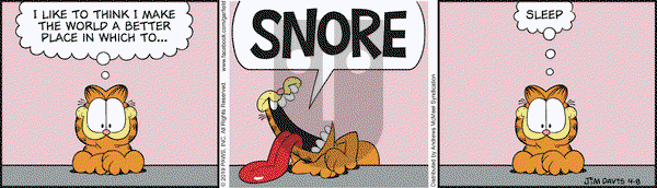Garfield on Monday April 8, 2019 Comic Strip
