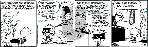 Calvin and Hobbes - Friday November 29, 1985 Comic Strip