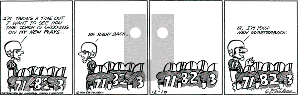 Doonesbury on Thursday December 10, 1970 Comic Strip