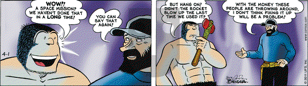 Alley Oop on Friday April 1, 2011 Comic Strip
