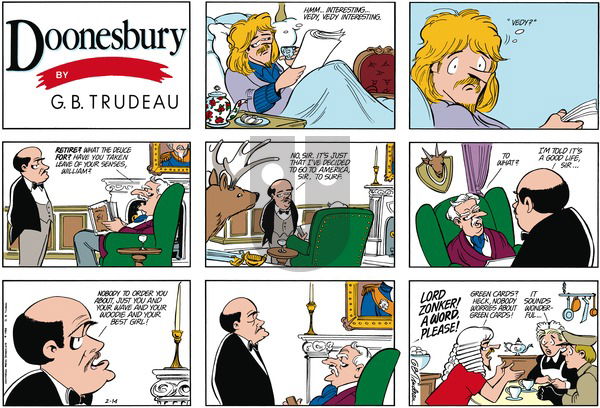 Doonesbury on Sunday February 14, 1988 Comic Strip
