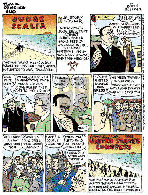 Tom the Dancing Bug on Saturday April 2, 2005 Comic Strip