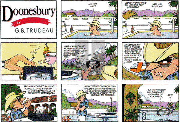 Doonesbury on Sunday November 23, 1986 Comic Strip