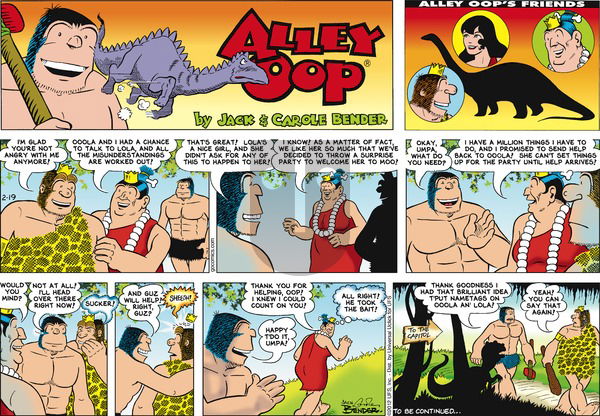 Alley Oop on Sunday February 19, 2012 Comic Strip