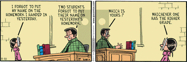 Grand Avenue on Saturday November 18, 2017 Comic Strip