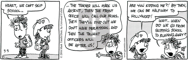 Heart of the City on Tuesday May 3, 2016 Comic Strip