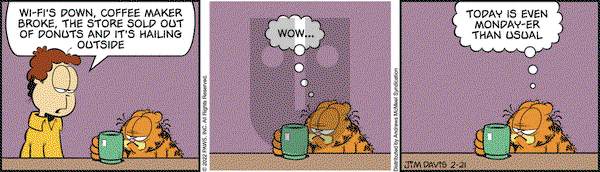Garfield - Monday February 21, 2022 Comic Strip