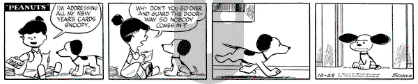 Peanuts on Monday December 28, 1953 Comic Strip