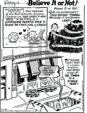 Ripley's Believe It or Not on Thursday January 24, 2002 Comic Strip