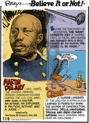 Ripley's Believe It or Not on Wednesday November 9, 2011 Comic Strip