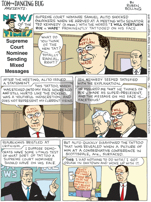 Tom the Dancing Bug on Saturday December 3, 2005 Comic Strip