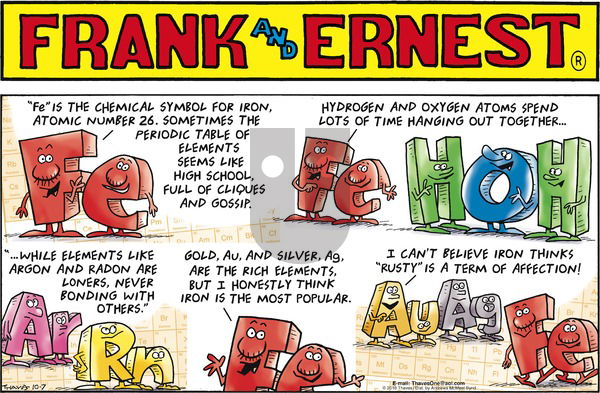 Frank and Ernest on Sunday October 7, 2018 Comic Strip