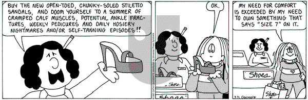 Cathy Classics on Monday March 31, 1997 Comic Strip