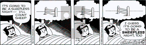 Nancy on Thursday June 6, 1996 Comic Strip