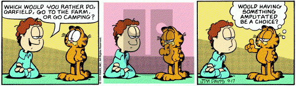 Garfield on Monday September 17, 1990 Comic Strip
