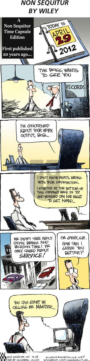 Non Sequitur on Sunday April 29, 2012 Comic Strip