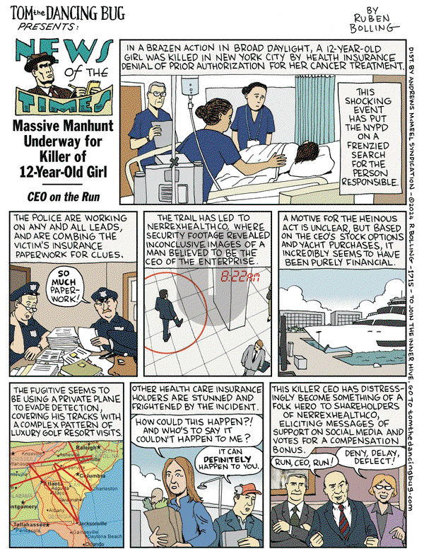 Tom the Dancing Bug on Friday December 13, 2024 Comic Strip
