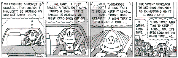 Cathy Classics on Monday April 27, 1998 Comic Strip