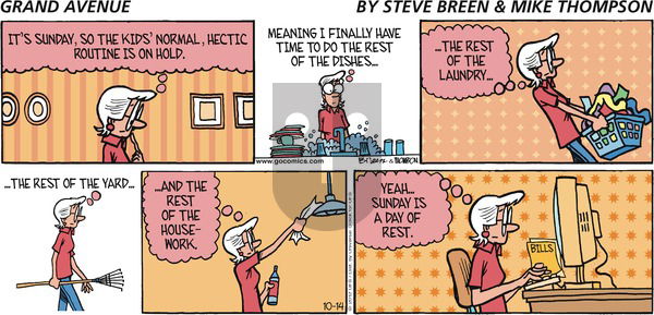 Grand Avenue on Sunday October 14, 2012 Comic Strip