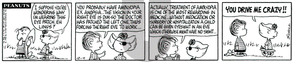 Peanuts on Thursday December 9, 1965 Comic Strip