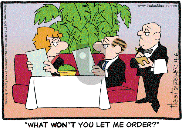 The Lockhorns - Saturday April 6, 2019 Comic Strip