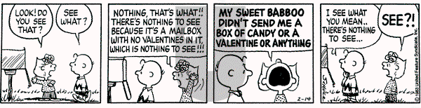 Peanuts - Monday February 14, 1983 Comic Strip