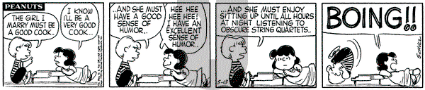 Peanuts on Wednesday May 13, 1959 Comic Strip