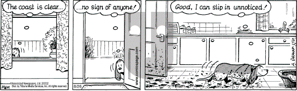 Fred Basset on Monday August 26, 2002 Comic Strip