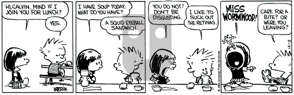Calvin and Hobbes on Thursday December 5, 1985 Comic Strip