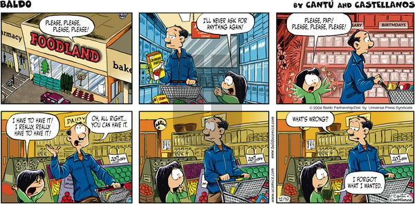 Baldo on Sunday December 19, 2004 Comic Strip