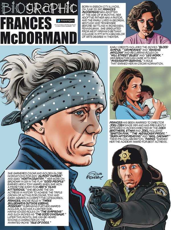 Biographic on Sunday March 4, 2018 Comic Strip