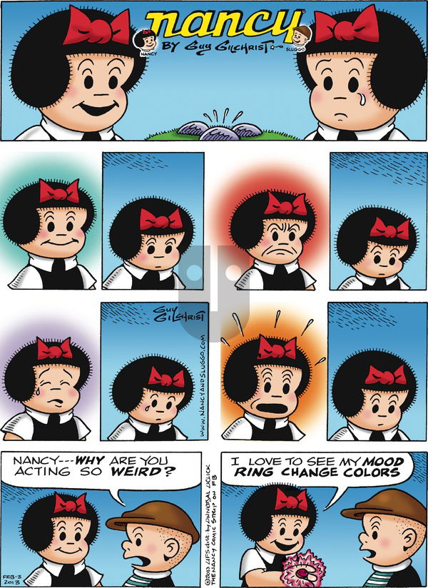 Nancy on Sunday February 3, 2013 Comic Strip