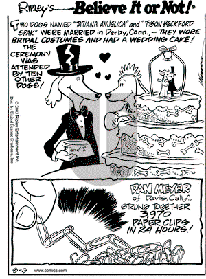 Ripley's Believe It or Not on Thursday September 18, 2003 Comic Strip