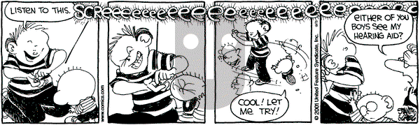 The Buckets - Wednesday September 5, 2001 Comic Strip
